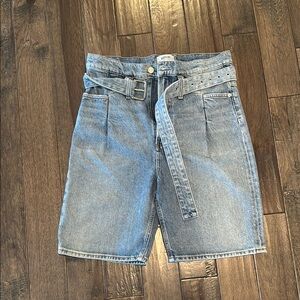 Agolde Classic Blue Denim Shorts